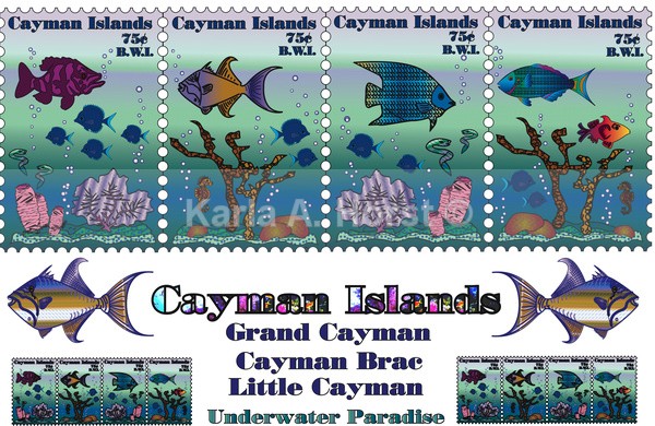 Stamp - Cayman Islands - Illustrations