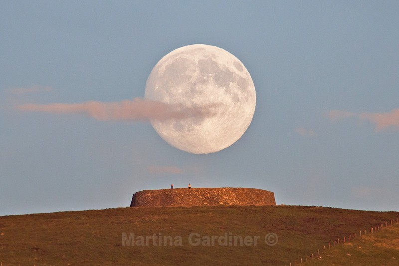 Grianan and a Big Moon - Ireland by Day