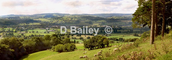 Panoramic landscape photo in the Vale of Clwyd