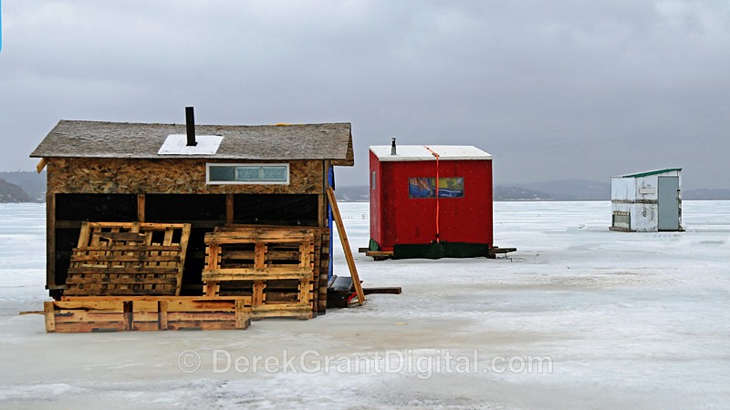 Ice Fishing Village Shacks Huts Shanties Dominion Park Saint John - Ice Shacks