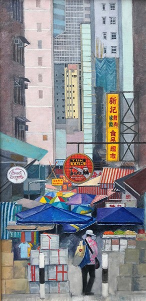 Street in Central, Hong Kong. - HONG KONG, SEOUL, TOKYO, SINGAPORE.
