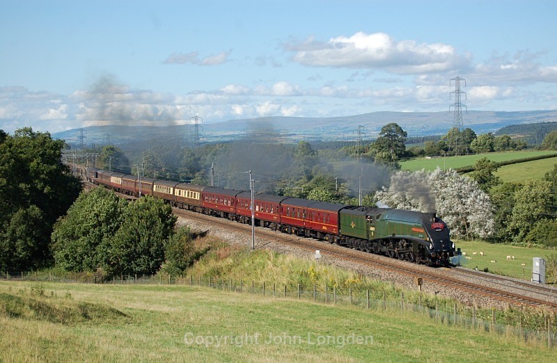 18.8.12 - LNER A4 No.60009 Carlisle - Liverpool CME, Gt Strickland - West Coast Main Line (north to south)