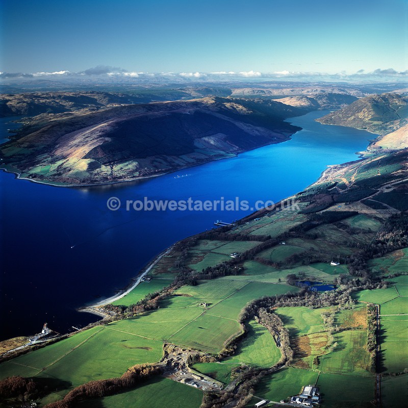 aerial pictures of Scotland west coast sea lochs of Loch Striven