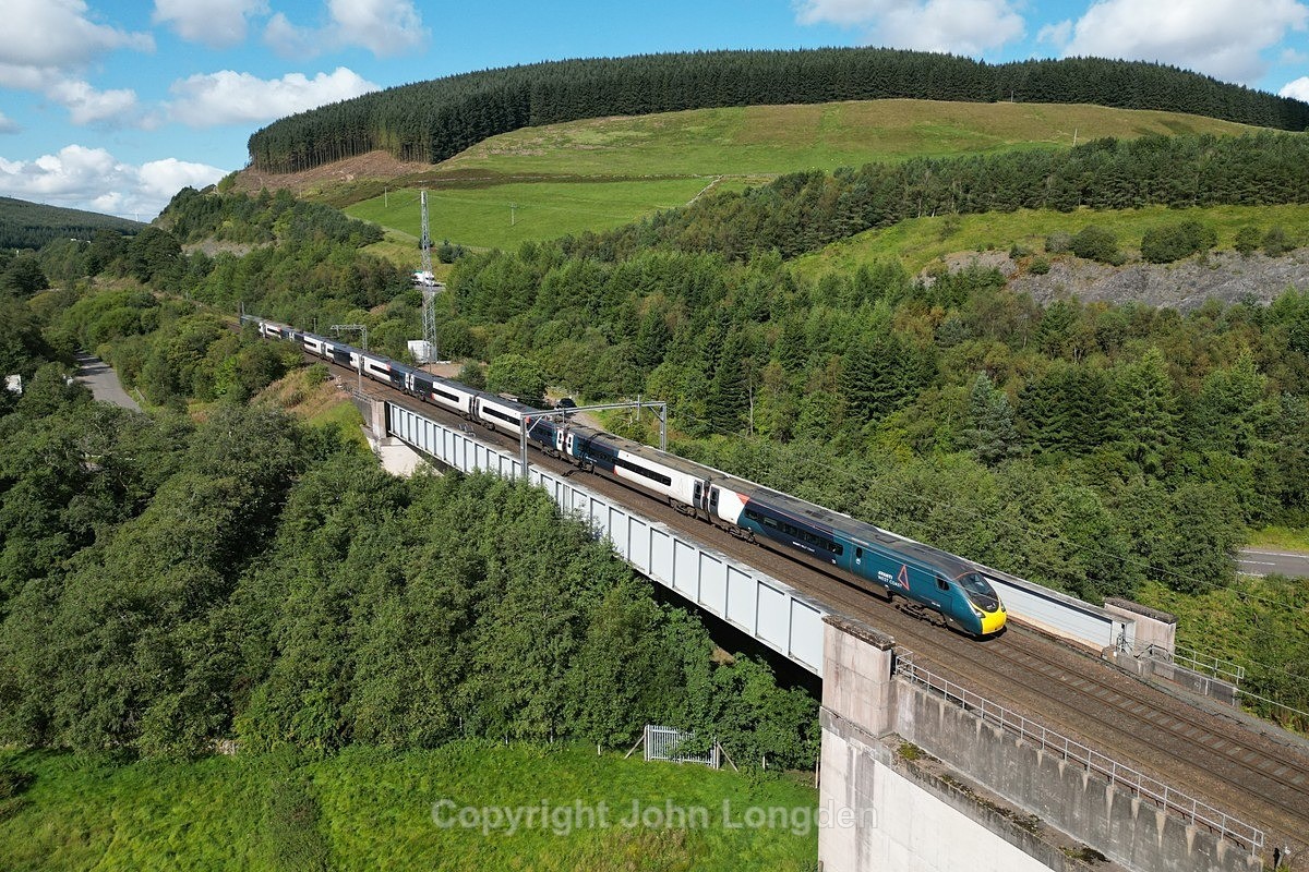 JL - 12.9.23 390045 9M55 11:56 Glasgow - Euston, Harthorpe - West Coast Main Line (north to south)