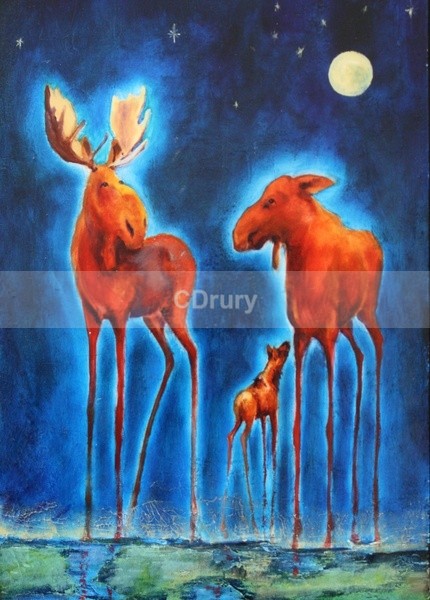 RH03131 “By the Light of the Silvery Moon' - Colorful Critters
