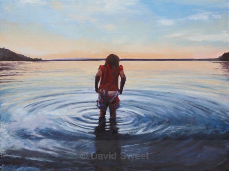 Chilly Lough Melvin in oils - Oil Paintings