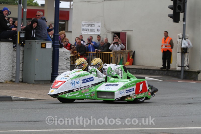 Dave Molyneux & Patrick Farrance 2012 DMR Kawasaki - Sure Sidecar Race 2