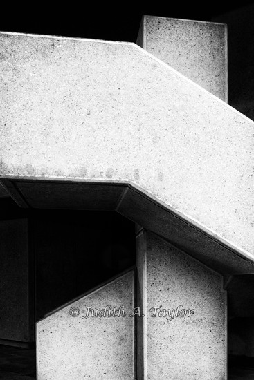 Fragment of a concrete staircase