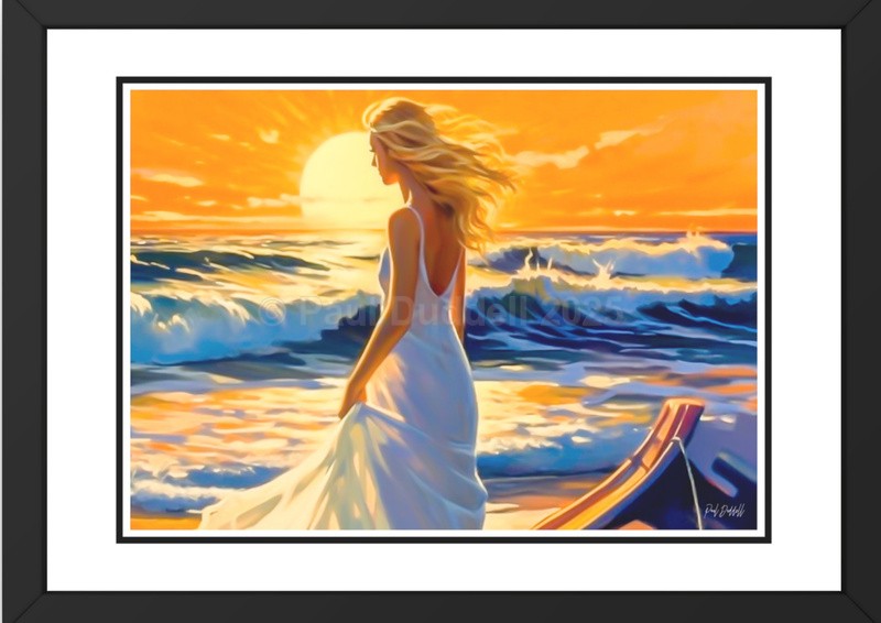 Love on Location, Bride on The Beach Paintings by Paul Duddell, Whispers & Strokes - Artist, Painter, and Photographer