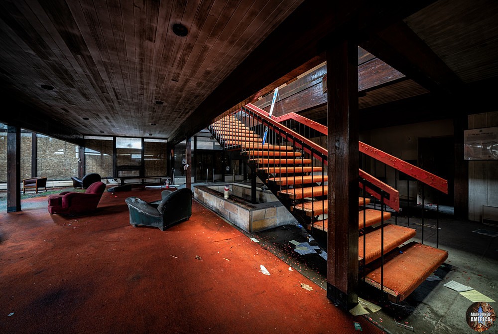 Abandoned Resort | Orange Stairway - ABANDONED PLACES