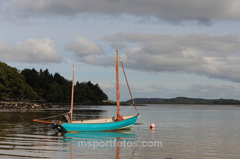 Boat moored off Ards - Irelands landscapes