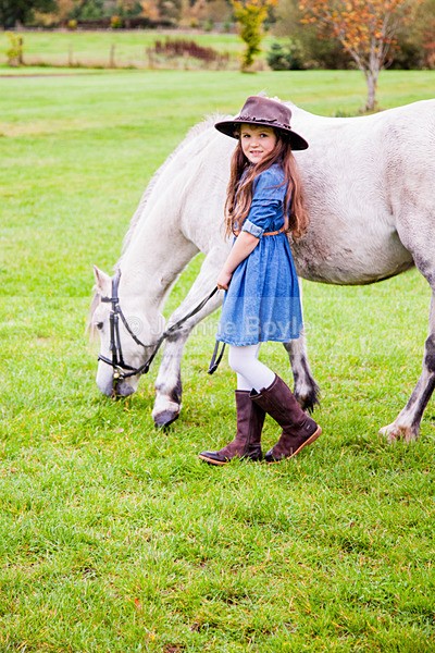 girl and grey pony - Equine Gallery Portfolio