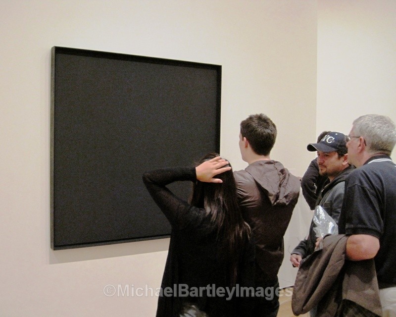 People looking at a blank canvas