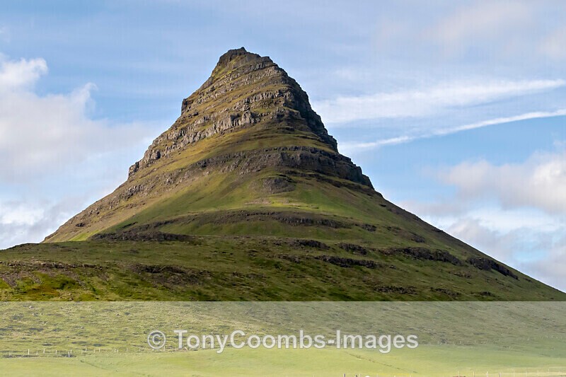 Kirkjufoss, at Grundarfjordur  (Hill shaped by glacial action) - Iceland