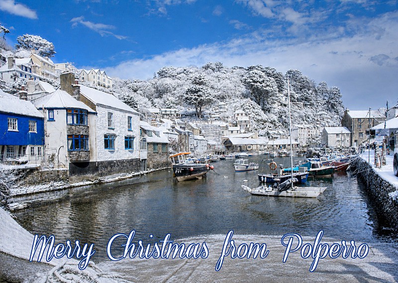 XM075 NEW 2026 - Xmas - Polperr - XMAS CARDS Looe Polperro and General Cornwall