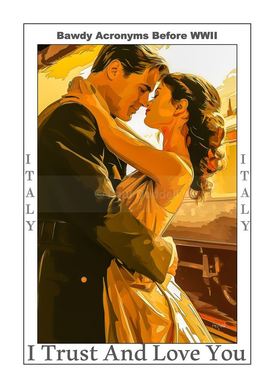 Bawdy Acronyms before WWII Paintings by Paul Duddell, Whispers & Strokes - Artist, Painter, and Photographer