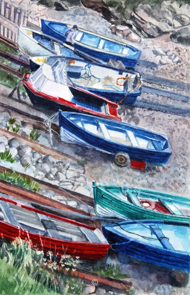 Boats at Old Portlethen. - Jane Pettigrew D.A.