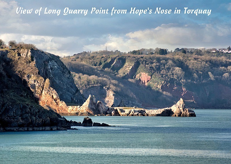 RSPO40 Long Quarry Point from Hope's Nose - Anstey's Cove Postcards