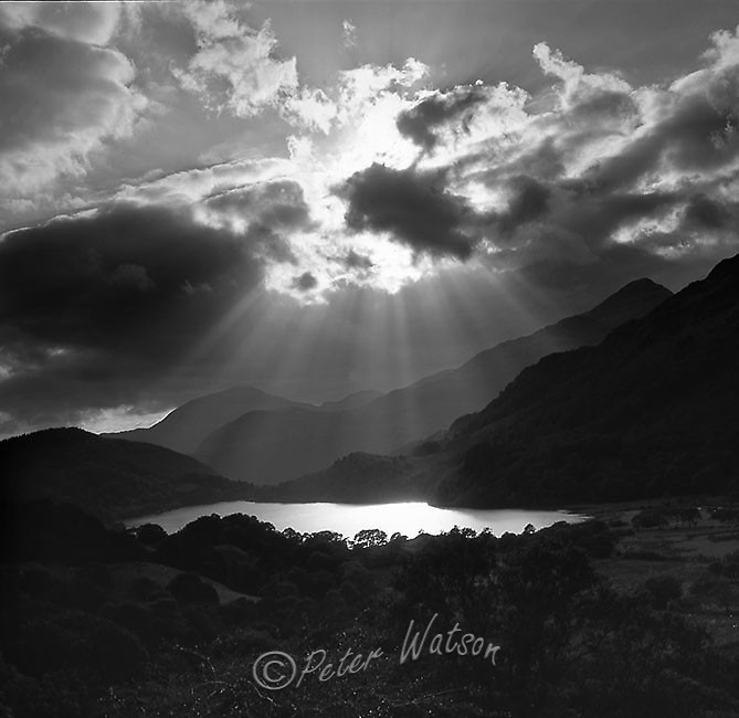 Llyn Gwynant Snowdonia Wales - Monochrome