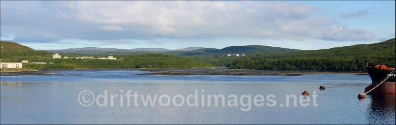 Murmansk river and taiga - Murmansk, Russia