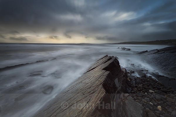 Dramatic sky and sea at Garrettstown, Co. Cork, Ireland.