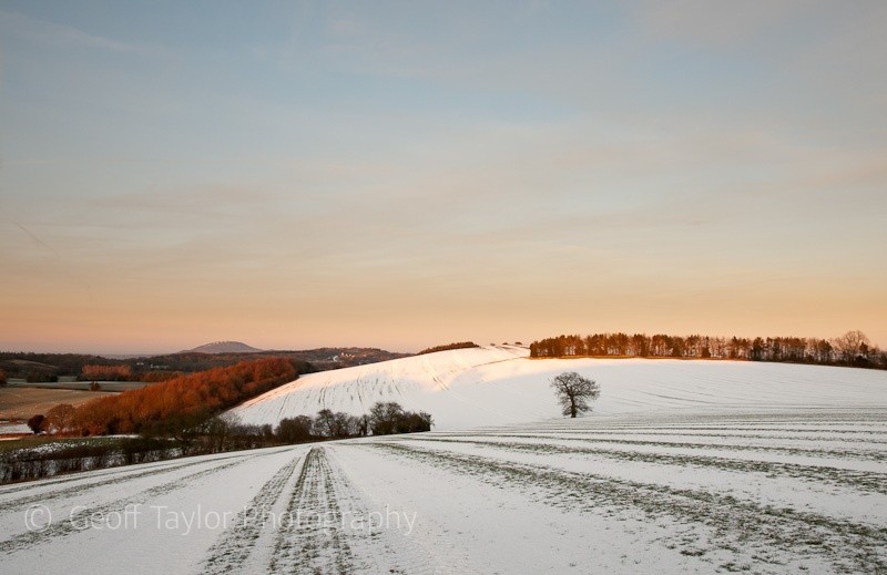 Sunset above Easthope - Wenlock Edge