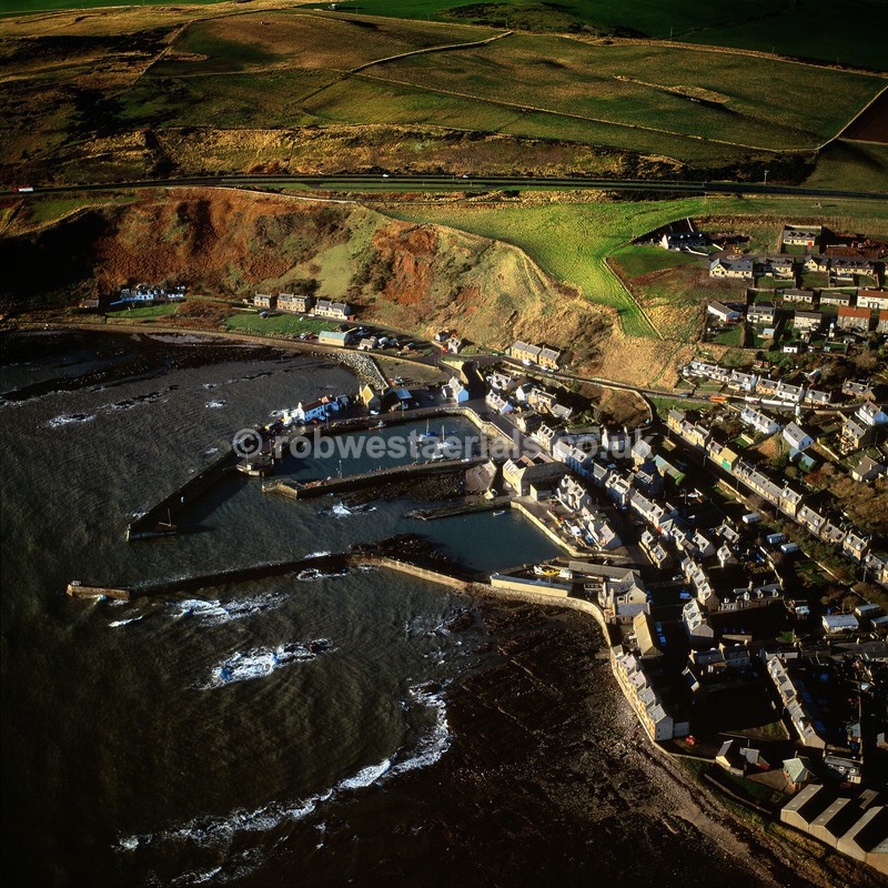 Coastal Village of Gourdon in Scotland