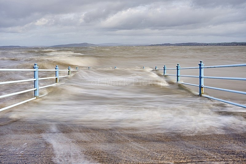 High tide on the Stone Jetty Morecambe. - New Work around Morecambe Bay