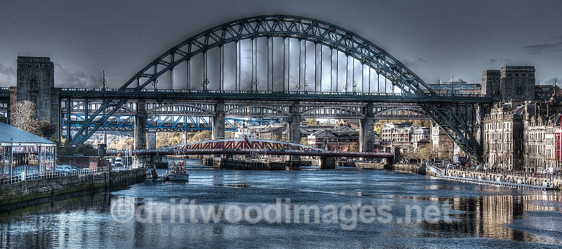 Newcastle Tyne bridges HDR reduced - High Dynamic Range pictures