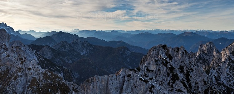 Mangrt Pass Evening Panorama | Mountain Pass in Slovenia