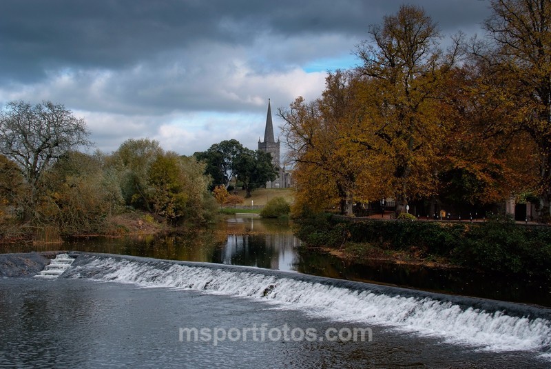 Cahir weir and church - Irelands landscapes
