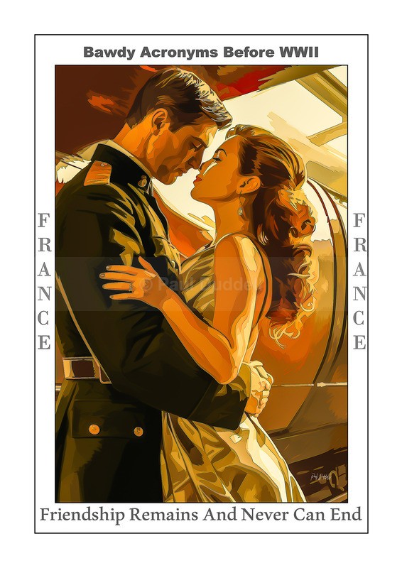 Bawdy Acronyms before WWII Paintings by Paul Duddell, Whispers & Strokes - Artist, Painter, and Photographer