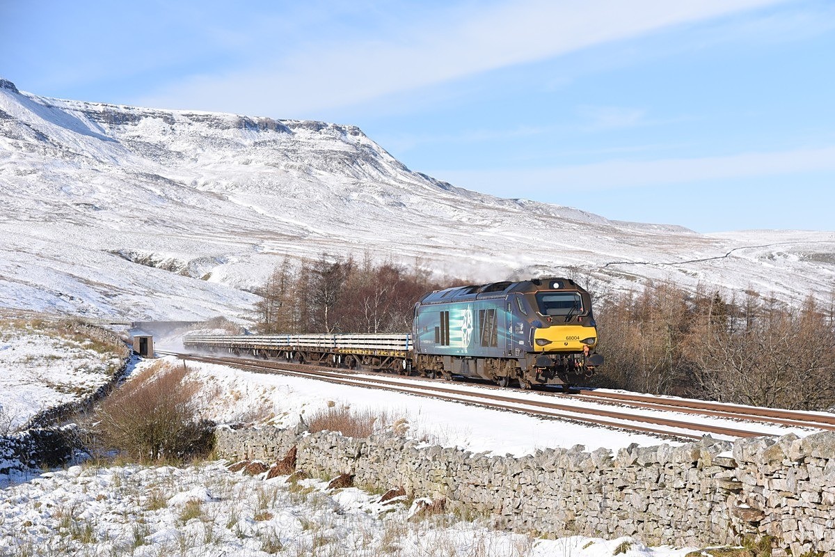 JL - 11.2.21 68004 6K05 Carlisle - Crewe, MP260 - Ais Gill - Milepost 260