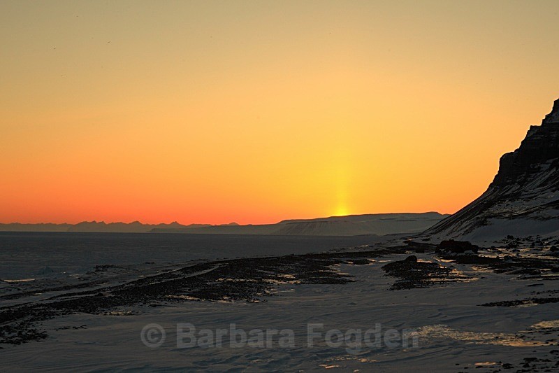 Sunset in Billefjorden 0424 - The daylight returns
