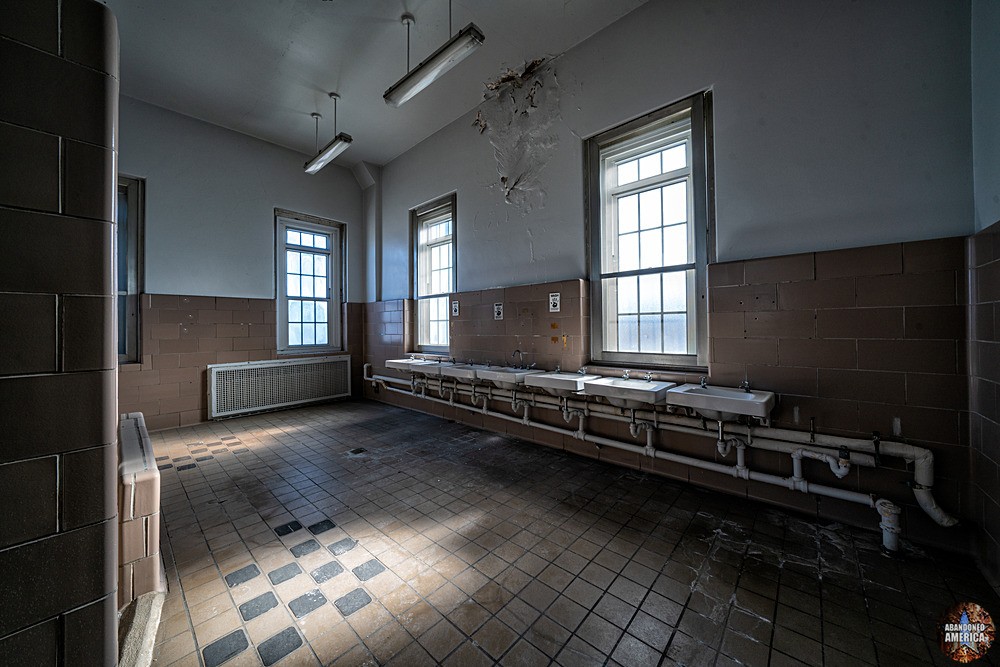 Rows of Sinks | Allentown State Hospital - Allentown State Hospital
