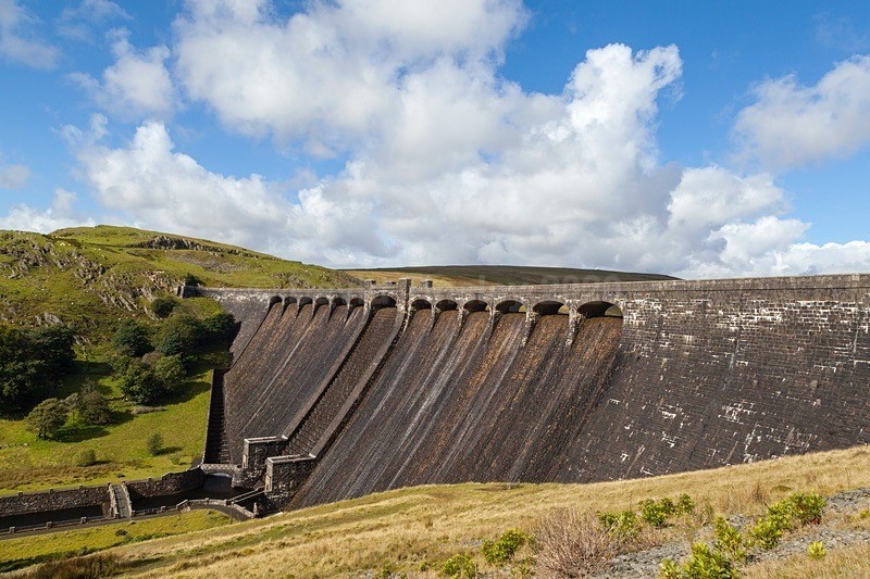 Claerwen Reservoir Dam - Mid Wales