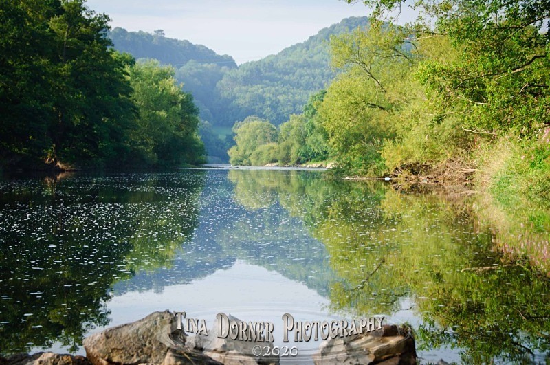 River Wye still and calm water.by Tina Dorner Photography, Forest of Dean and Wye Valley, Gloucestershire