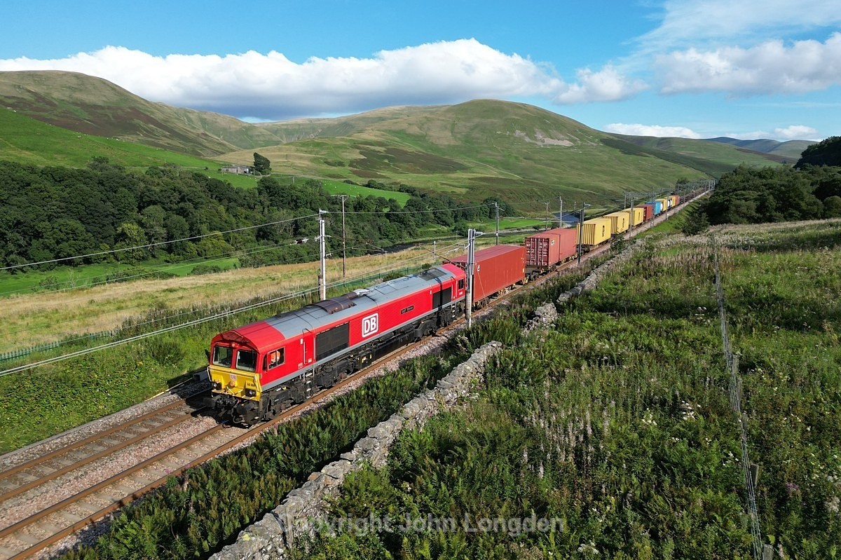 JL - 17.8.23 66066 4S38 Seaforth - Mossend, Lune Gorge - West Coast Main Line (north to south)