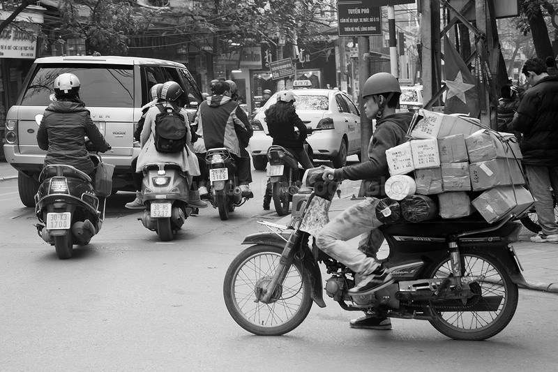 Vietnamese Street life - Vietnamese Street life in black and white