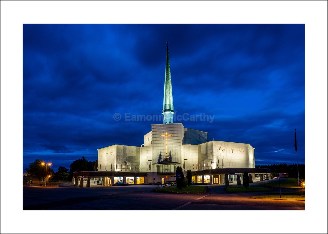 Knock Basilica night time-4047 - Abbeys , Churches and Castles