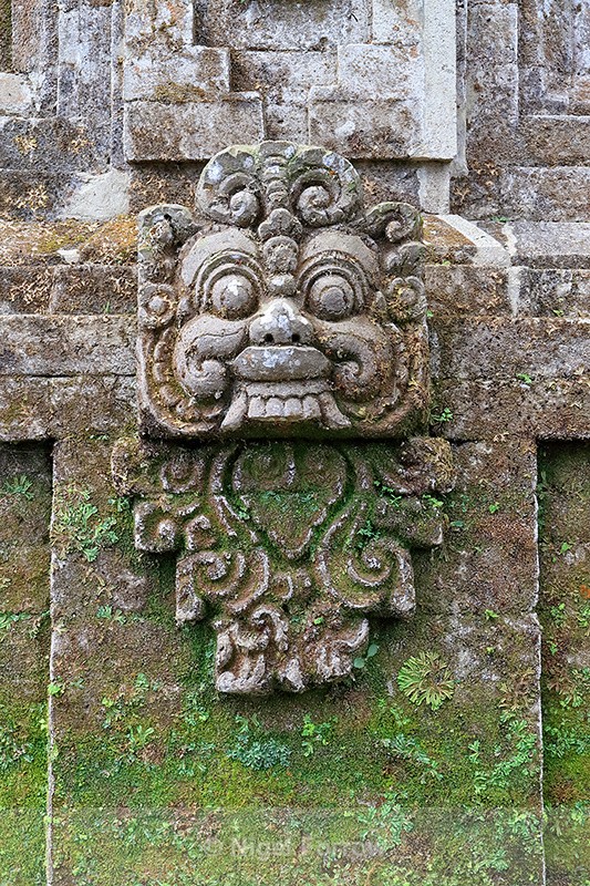Stone Carving on Wall, Penglipuran, Bali - Bali, Indonesia