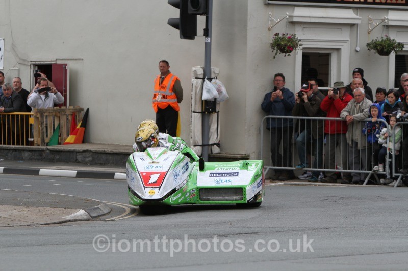 Dave Molyneux & Patrick Farrance 2012 DMR Kawasaki - Sure Sidecar Race 2