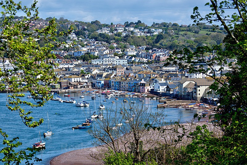View from the Botanical Gardens to Back Beach - Teignmouth and Shaldon
