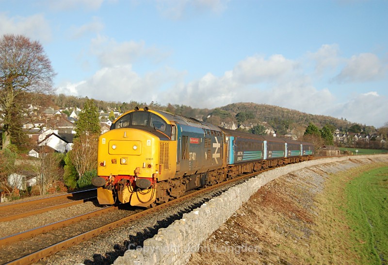 23.12.15 37401 2C47 10.04 Preston - Barrow, Cart Lane - Cumbrian Coast (north to south)