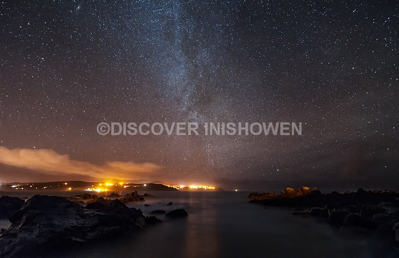 Milky way above Culdaff Bay - Inishowen peninsula