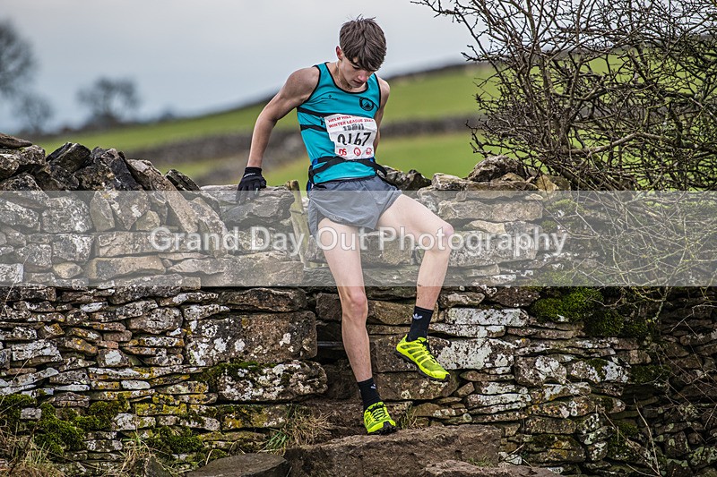 Cunswick U15  U17-18 - Kendal Winter League Cunswick Scar Junior Under 15 & 17 Fell Races Sunday 26th January 2025