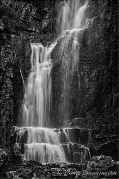 Wailing Widow Falls Detail - Landscapes - Mono