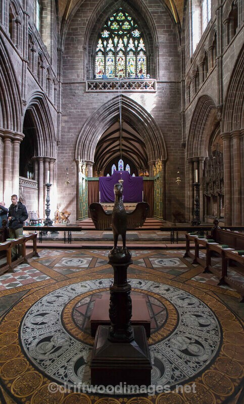 Chester Cathedral Choir lectern and altar - Chester Cathedral