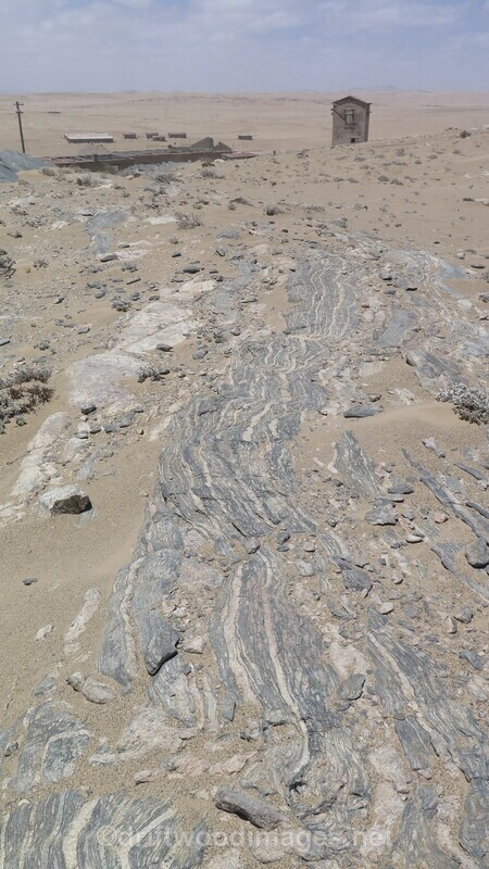 Namibia Ludertitz Kolmanskop gneiss detail - Namibia, Southern Africa