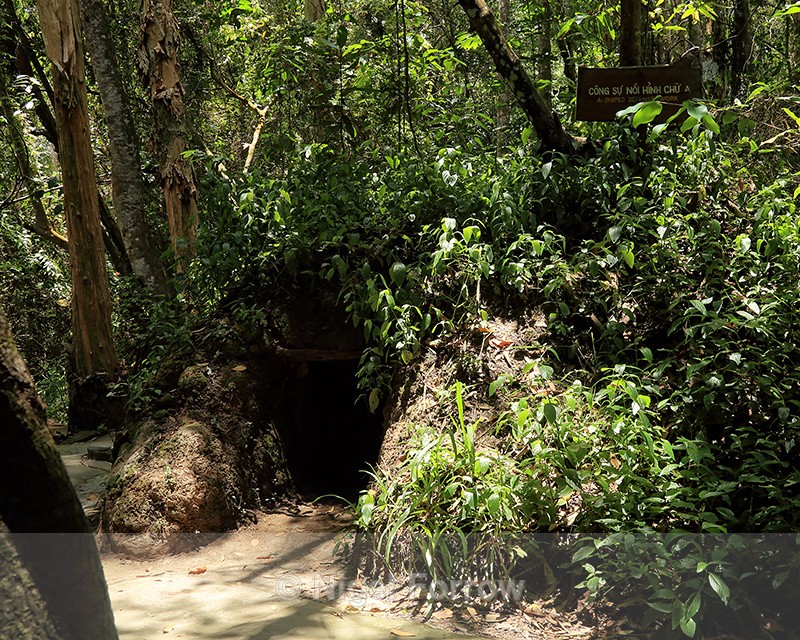 Entrance to Viet Cong bunker at Xeo Quyt, Vietnam - Vietnam